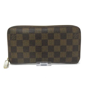 ルイヴィトン LOUIS VUITTON 長財布 ダミエ レディース ジッピー・ウォレット N60015 エベヌ ダミエ・キャンバス【中古】20240408