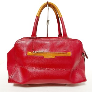 フルラ FURLA ハンドバッグ レディース - レッド レザー【中古】20240223