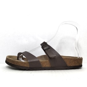 ビルケンシュトック BIRKEN STOCK サンダル 39 メンズ - ダークブラウン レザー【中古】20230627