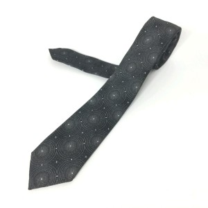 ディオールオム Dior HOMME ネクタイ メンズ - 黒×アイボリー【中古】20230621