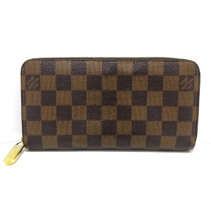 ルイヴィトン LOUIS VUITTON 長財布 ダミエ レディース 美品 ジッピー・ウォレット N60015 エベヌ ダミエ･キャンバス【中古】20240515