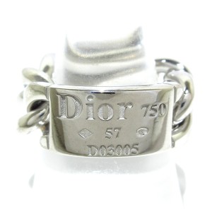 ディオール/クリスチャンディオール DIOR/ChristianDior リング 57 レディース 美品 ゴルメット K18WG【中古】20240430