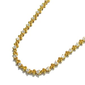 ダイヤモンド ネックレス K18 ホワイトゴールド 0.2ct ダンシング