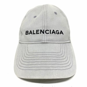 バレンシアガ BALENCIAGA キャップ L　58 レディース - 499071 グレー コットン【中古】20240527