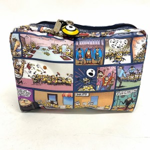 レスポートサック LESPORTSAC ポーチ レディース 美品 - ブルー×ネイビー×イエロー×マルチ ミニオンズ ナイロン【中古】20240524