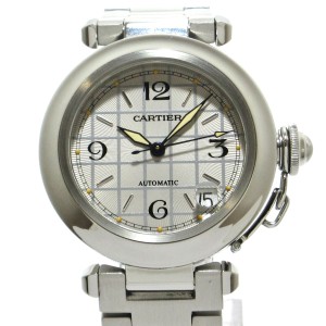 カルティエ Cartier 腕時計 美品 パシャC W31023M7 ボーイズ SS/要OH グレー【中古】20240616