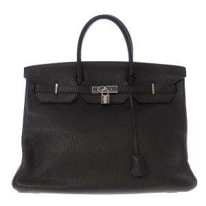 エルメス HERMES ハンドバッグ レディース バーキン40 ショコラ シルバー金具 トリヨンクレマンス【中古】20240424