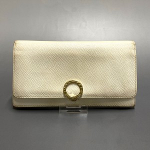 ブルガリ BVLGARI 長財布 レディース ブルガリブルガリ アイボリー×ピンク レザー【中古】20240423