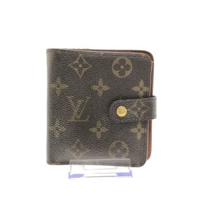 ルイヴィトン LOUIS VUITTON 2つ折り財布 モノグラム レディース コンパクト・ジップ M61667 モノグラム・キャンバス【中古】20230830