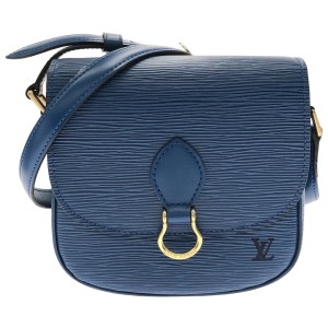 ルイヴィトン LOUIS VUITTON ショルダーバッグ エピ レディース ミニサンクルー M52215 トレドブルー レザー【中古】20230804