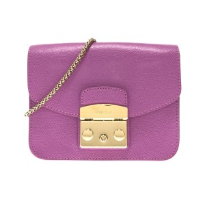 フルラ FURLA ショルダーバッグ レディース メトロポリス ピンク チェーンショルダー/ミニバッグ レザー【中古】20230816