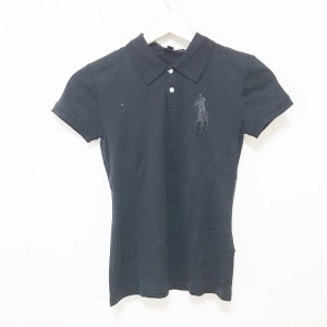 ラルフローレン RalphLauren 半袖ポロシャツ サイズXS レディース 美品 ビッグポニー 黒【中古】20240127