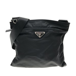 プラダ PRADA ショルダーバッグ レディース - 1BH978 黒 ナイロン×レザー【中古】20230830