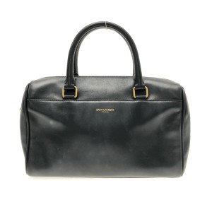 サンローランパリ SAINT LAURENT PARIS ハンドバッグ レディース クラシックベイビーダッフル 330958 黒 レザー【中古】20230905