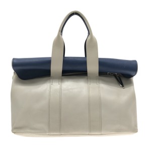 スリーワンフィリップリム 3.1 Phillip lim ハンドバッグ レディース ライトグレー×ネイビー レザー【中古】20230826