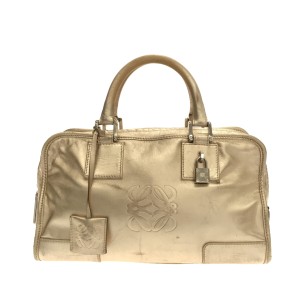 ロエベ LOEWE ハンドバッグ レディース アマソナ28 ゴールド レザー【中古】20230815