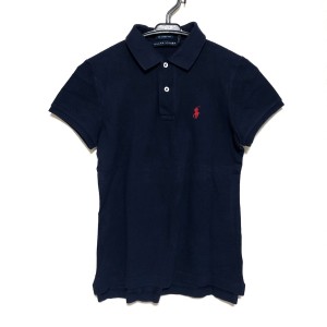 ラルフローレン RalphLauren 半袖ポロシャツ サイズXS レディース - ダークネイビー×レッド【中古】20230916