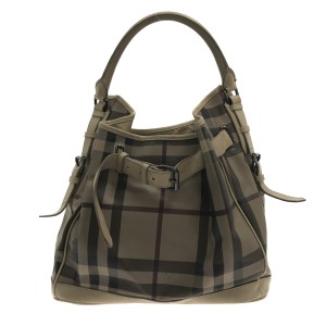 バーバリープローサム BURBERRY PRORSUM ハンドバッグ レディース 3690433 ベージュ×黒×ダークブラウン チェック柄【中古】20230921