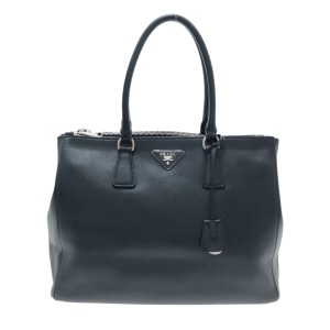 プラダ PRADA トートバッグ レディース ガレリアミディアムバッグ 1BA274 黒 シティーカーフ【中古】20230905