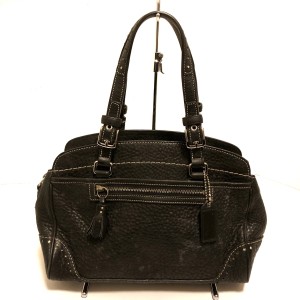 【新品】コーチ バッグ ハンドバッグ COACH シャイニーリファインドペブルド レザー ミリー サッチェル 2WAY 斜め掛け CE636 SVDTV(ブラック)アウトレット レディース