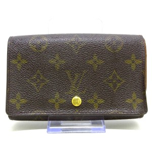 ルイヴィトン LOUIS VUITTON 2つ折り財布 モノグラム レディース ポルト モネ・ビエ トレゾール M61730【中古】20231111