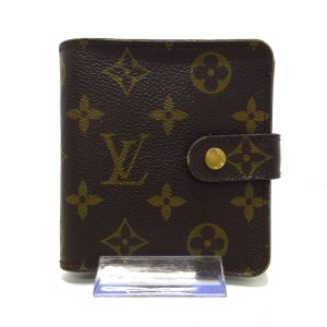 ルイヴィトン LOUIS VUITTON 2つ折り財布 モノグラム レディース コンパクト・ジップ M61667 モノグラム･キャンバス【中古】20231031