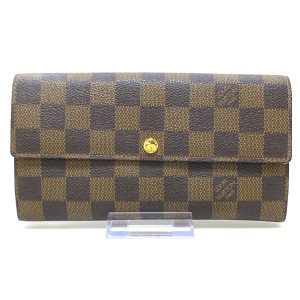 ルイヴィトン LOUIS VUITTON 長財布 ダミエ レディース ポルトフォイユ・サラNM2 N61734 エベヌ ダミエ・キャンバス【中古】20231011