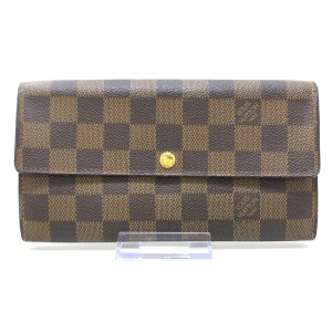 ルイヴィトン LOUIS VUITTON 長財布 ダミエ レディース ポルトフォイユ・サラNM2 N61734 エベヌ ダミエ・キャンバス【中古】20231011