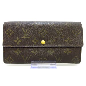 ルイヴィトン LOUIS VUITTON 長財布 モノグラム レディース ポシェット・ポルト モネ クレディ M61725【中古】20231008