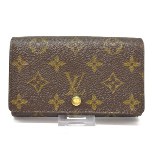 ルイヴィトン LOUIS VUITTON 2つ折り財布 モノグラム レディース ポルト モネ・ビエ トレゾール M61730【中古】20231008