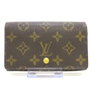 ルイヴィトン LOUIS VUITTON 2つ折り財布 モノグラム レディース ポルト モネ・ビエ トレゾール M61730【中古】20231009