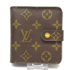 ルイヴィトン LOUIS VUITTON 2つ折り財布 モノグラム レディース コンパクト・ジップ M61667 モノグラム・キャンバス【中古】20231009