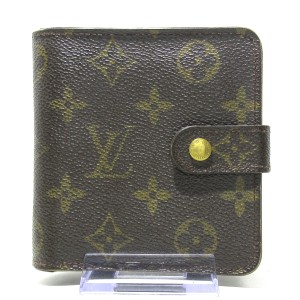 ルイヴィトン LOUIS VUITTON 2つ折り財布 モノグラム レディース コンパクト・ジップ M61667 モノグラム･キャンバス【中古】20231008