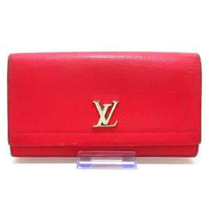 ルイヴィトン LOUIS VUITTON 長財布 ロックミー レディース ポルトフォイユロックミーII M62326 ルビー イニシャル刻印【中古】20231212