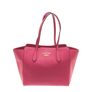 グッチ GUCCI トートバッグ レディース スウィングミディアムトート 354408 ピンク レザー【中古】20231012