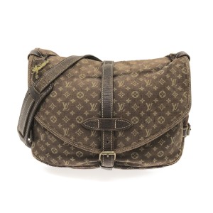 ルイヴィトン LOUIS VUITTON ショルダーバッグ モノグラムミニラン レディース ソミュール M95227 エベヌ【中古】20231208