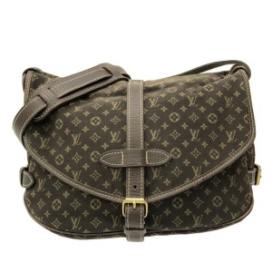 ルイヴィトン LOUIS VUITTON ショルダーバッグ モノグラムミニラン レディース ソミュール M95227 エベヌ【中古】20231207