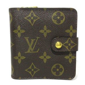 ルイヴィトン LOUIS VUITTON 2つ折り財布 モノグラム レディース コンパクト・ジップ M61667 モノグラム・キャンバス【中古】20231009