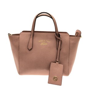 グッチ GUCCI ハンドバッグ レディース スウィングミニ 368827 ピンク レザー【中古】20231012