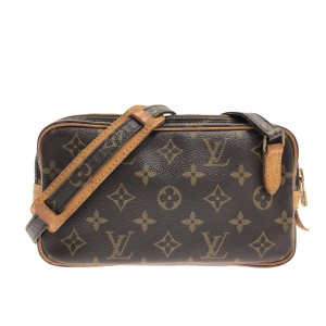 ルイヴィトン LOUIS VUITTON ショルダーバッグ モノグラム レディース ポシェットマルリーバンドリエール M51828 -【中古】20231021