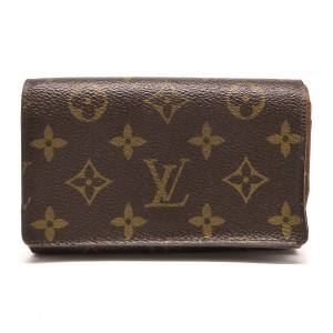 ルイヴィトン LOUIS VUITTON 2つ折り財布 モノグラム レディース ポルト モネ・ビエ トレゾール M61730【中古】20231109