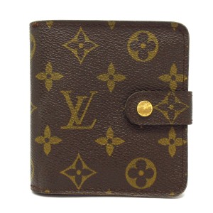 ルイヴィトン LOUIS VUITTON 2つ折り財布 モノグラム レディース コンパクト・ジップ M61667 モノグラム・キャンバス【中古】20231011