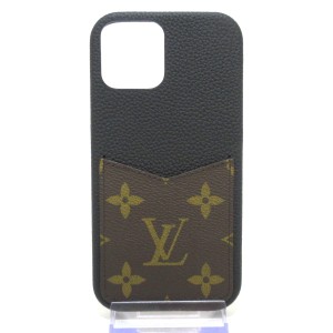 ルイヴィトン LOUIS VUITTON 携帯電話ケース モノグラム レディース 美品 IPHONEバンパー12/12PRO M80080 ノワール【中古】20231010