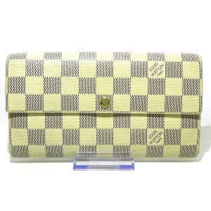 ルイヴィトン LOUIS VUITTON 長財布 ダミエ レディース ポルトフォイユ・サラNM2 N61735 アズール ダミエ・キャンバス【中古】20231009