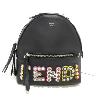 フェンディ FENDI リュックサック レディース バイザウェイ/ミニ バックパック 8BZ038 黒 レザー【中古】20240501