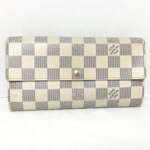 ルイヴィトン LOUIS VUITTON 長財布 ダミエ レディース ポルトフォイユ・サラNM2 N61735 アズール ダミエ・キャンバス【中古】20240525