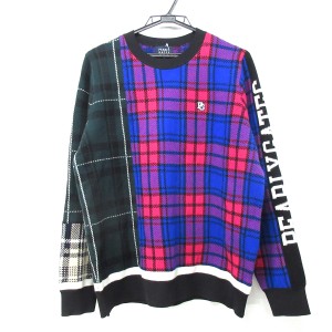 パーリーゲイツ PEARLY GATES 長袖セーター サイズ5 XL メンズ - ピンク×ブルー×マルチ【中古】20240317