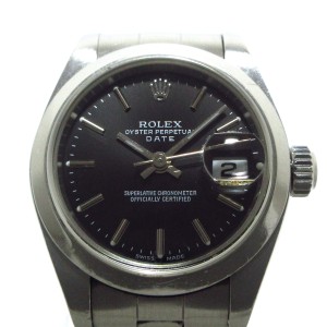 ロレックス ROLEX 腕時計 オイスターパーペチュアルデイト 79160 レディース 黒【中古】20240527
