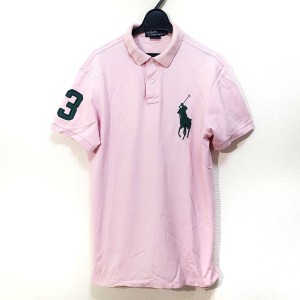 ポロラルフローレン POLObyRalphLauren 半袖ポロシャツ サイズM メンズ ビッグポニー ピンク【中古】20230912