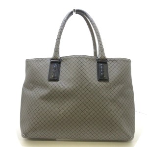 ボッテガヴェネタ BOTTEGA VENETA トートバッグ レディース マルコポーロ/イントレッチオジェット グレー×黒【中古】20230902